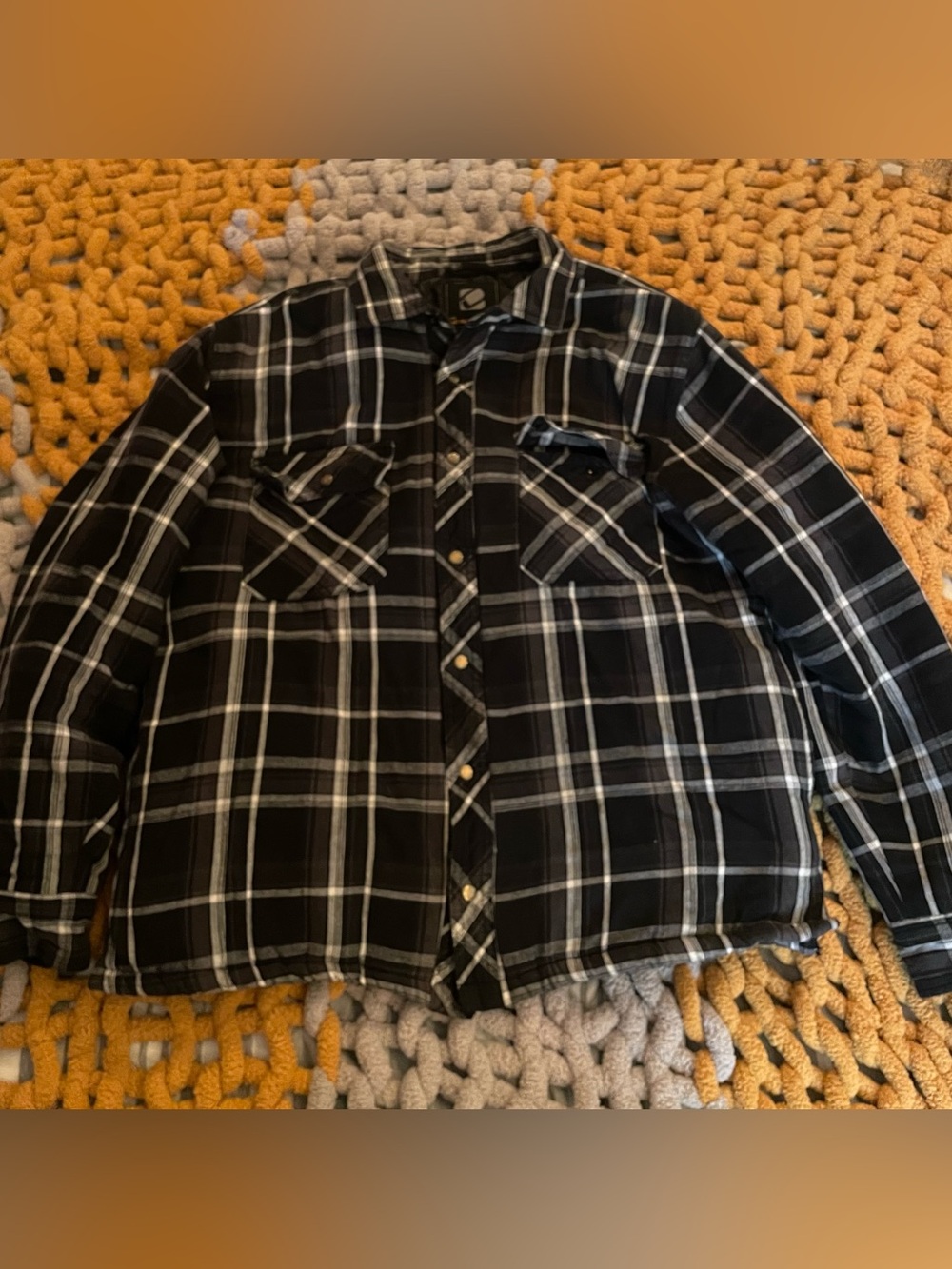 BC Clothing Men's Black Plaid Lightweight Shirt Jacket